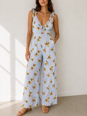 Topshop Jumpsuit with sunflowers